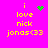 Yellow text on bright pink background reads 'i love nick jonas<33' with green pixel art symbols above the text in two variations.