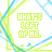 A repeating pattern of identical hexagonal with light green text reading WHATS LEFT OF ME. inside each , surrounded by blue and yellow geometric outlines on a white background