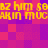 Pixelated yellow text repeats across a pink and purple checkered background with no visible animation changes.