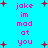 Pixelated cyan background with pink text reading 'joke im mod at you' repeated in two , surrounded by red plus signs and small dots