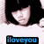 Two side-by-side pixelated images of a person with black hair and a white top, with text elements below.