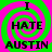 Four identical display black text on a green and pink spiral background with no visible animation changes