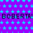 Purple background with cyan star pattern and repeated black text "BOBERTA! BOBERTA! BOBERTA!" across three horizontal bands.