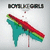 Two side-by-side pixelated images of a teal and red striped object with 'BONJOUR GIRLS' text above, one showing the object without a symbol and the other displaying a black-and-white number 3 symbol.