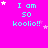 A bright pink background displays repeated text "I am 50 koolio!!" with scattered white and pink stars, some of which move across frames.