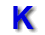 Blue stylized 'K' and 'X' characters animate through multiple states against a gray background, transitioning from solid to fragmented forms with white outlines.