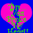 Two identical pink heart shapes on a blue background with green text reading 'You Broke My Heart!' inside each heart.