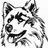 Pixelated black-and-white husky dog head with blue text reading 'Go Huskies!!' and 'MSHOCKEY88MS RULES!!' on light blue background