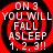 Red and black spiral background with white text reading 'ON 3 YOU WILL FALL ASLEEP 1, 2, 3!!' in four identical