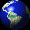 A sequence of nine Earth globe views arranged in a , each showing different continents with blue oceans and light brown landmasses against black background