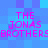 Pixelated blue and purple checkered background with repeated pink text reading "THE JONAS BROTHERS" in two