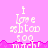 Pixelated text on pink background with purple mountain silhouette, showing 'i Love ashtoo 500 march' in white block letters.