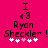 Pixelated text and heart symbols on a bright pink background with two variations of the same design.