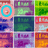 Animated sequence showing a circular cyan and pink icon with concentric rings transitioning to static of colorful square icons