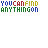 Animated contact sheet of Google logo variations with "YOU CAN FIND ANYTHING ON" text above each frame, displayed in a 3x3 grid layout on white background.