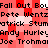 Pixelated text repeats across a red and white checkered background with black lettering.