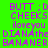 Green background with repeated purple text blocks reading BUTT ;D, CHEEKS, iloveyou, DIANAthe, BANANER in a pattern