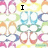 A colorful patterned background with repeating interlocking shapes in pink, orange, yellow, green, blue, and purple, overlaid with black text reading "I LOVE COACH".