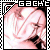 Pixelated image of a person with light skin tone wearing white clothing, framed by black and gray checkered border with 'GACHT' text at top.