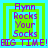 Four identical pixelated squares with green and cyan borders display purple text reading 'Aynn Rocks Your Socks' above 'BIG TIME!' in a retro digital style.