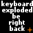 A static digital image displays repeated text patterns with animated orange symbols on a black background.
