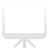 Static pixel art of a white computer monitor with a gray screen on a light gray background.
