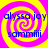 Four identical display a yellow and pink spiral background with blue text reading "alyssa joy" above "sammiii"