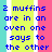 Pixelated text on a striped background with blue letters and colored vertical bands.