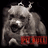 Pixelated grayscale image of a dog-like creature with large eyes and ears, wearing red text reading 'AOL' at the bottom right.
