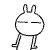 A black-and-white cartoon character with rounded body, two antennae, and flat eyes performs a walking animation