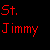 A static digital image displays multiple text fragments in red, blue, and yellow pixelated fonts against a black background with no visible motion.