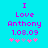 Cyan background with purple pixelated text reading "I Love Anthony 1.08.09" and five pink/purple star icons below, two versions of the same design side-by-side.