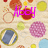 Pixelated pattern with colorful circles and text reading "Abby" in pink, featuring a gray rectangle covering part of the image.