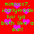Red background with pink hearts and green text repeating 'mimixx7, icarlyfreak luv ya both like a sis!!' in pixelated style.