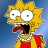 Pixelated cartoon character with yellow hair, wide white eyes, open mouth showing red tongue and black interior, wearing red and yellow outfit against blue gradient background.