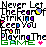 Pixel art contact sheet showing five animated frames of a text-based buddy icon with changing heart symbols and color accents.