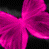 bright pink butterflies with black backgrounds, overlaid with text fragments reading can, you, still, feel, the, butterflies?