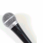 Four identical microphone images arranged in a with text overlays reading "Singing = Singing = LIFE" and red/blue lettering