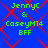 Blue background with red diagonal pattern and green text reading "JennyC & CaseyM14 BFF" in four identical quadrants