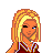 Pixel art cheerleader in maroon uniform with white and gold trim, holding a maroon pom-pom, standing next to 'Go Wildcats' text on dark red background.