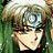 A 48x48 pixel buddy icon featuring a split composition with an anime-style character on the left and text elements on the right, displayed as part of a contact sheet.