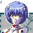 Pixelated anime-style character with blue hair and red eyes on left, next to black background with white text 'Anime IM' and signature 'C0M' on right.