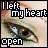 Pixelated close-up of a human eye with text overlays reading 'I left my heart open' on the left and 'but you didn't understand' on the right.
