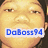 A pixelated image of a person's face with blue text reading "DaBoss94" overlaid on the lower left portion, displayed in a