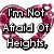 Four heart-shaped frames with maroon lace borders contain text reading "I'm Not Afraid Of Heights," "I'm Afraid Of Falling," "I'm Not Afraid Of Love," and "I'm Afraid Of Being Loved." The text is black with white outlines.