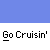 Animated contact sheet showing a gray sedan driving across blue sky background with repeated 'Go Cruisin'' text below each frame.