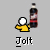 Pixelated icon shows yellow-shirted figure holding dark bottle with red label, text 'Jolt' below, on gray background.