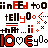 Pixelated animated contact sheet showing three frames of a text-based buddy icon with red and black lettering, heart symbols, and motion effects on white background.
