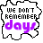 puzzle-piece-shaped icons with text and color variations, some displaying "WE DON'T REMEMBER days" in purple and multicolor letters on white backgrounds