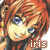 Pixelated close-up of a character with orange hair and blue eyes, smiling with visible teeth, with the text 'iris' in the bottom-right corner.